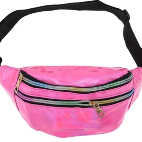 Target Handbags - Target Stylish Reflective Holographic Sports Waist Bag Bright Pink.